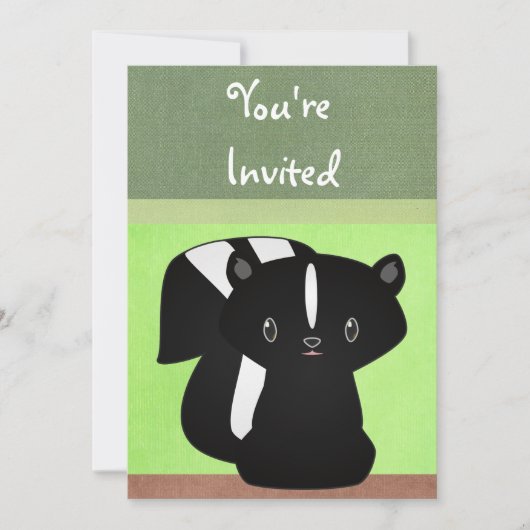 Invitation de mouffette de bébé (Devant)