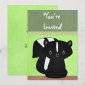 Invitation de mouffette de bébé (Devant / Derrière)