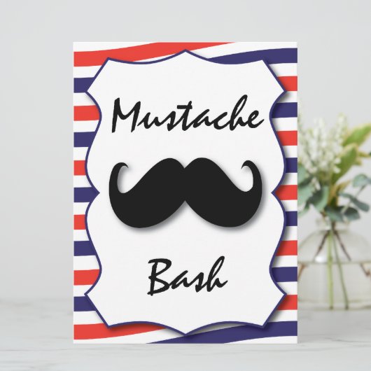 Invitation de moustache (Debout devant)