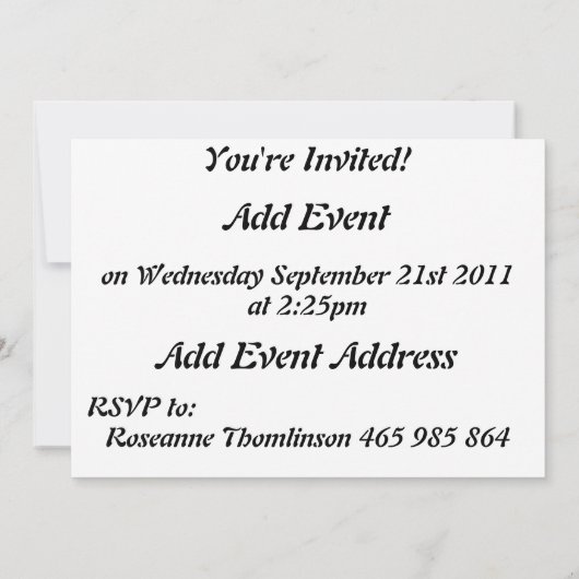 Invitation de mouton (Dos)