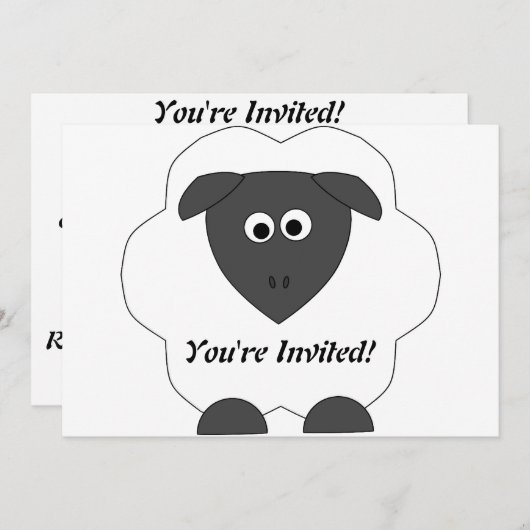 Invitation de mouton (Devant / Derrière)