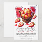 Invitation de muffins aux fraises de la Saint-Vale (Devant / Derrière)