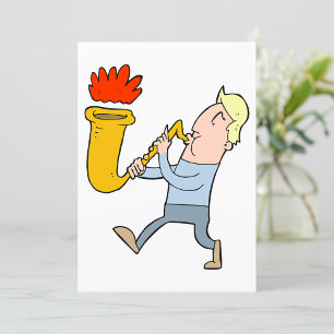 Invitation de musicien jouant du saxophone