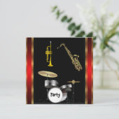 Invitation de musique de danse pour fête d'anniver (Debout devant)