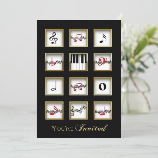 Invitation de musique - Notes/Clavier (Debout devant)