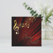 Invitation de musique -REd - Notes d'or -Classy (Debout devant)