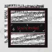 Invitation de musique - Utilisations facultatives (Devant / Derrière)