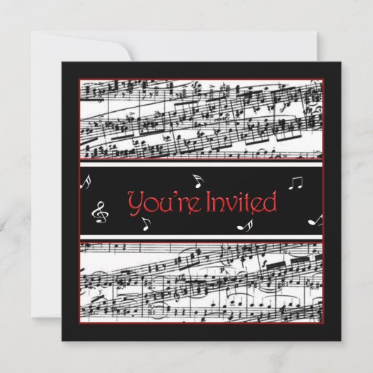 Invitation de musique - Utilisations facultatives (Devant)