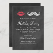 Invitation de Mustache & Lips Corporate Party (Devant / Derrière)