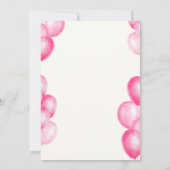 Invitation de naissance à l'aquarelle rose (Dos)