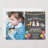 INVITATION DE NAISSANCE - Chat Chaton Anniversaire (Devant)