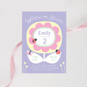 Invitation de naissance florale pour filles, Regar
