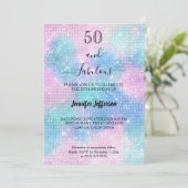 Invitation de naissance holographique moderne (Debout devant)