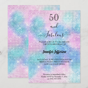 Invitation de naissance holographique moderne