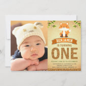 Invitation de naissance pour la première photo de (Devant)