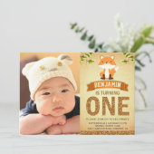 Invitation de naissance pour la première photo de (Debout devant)
