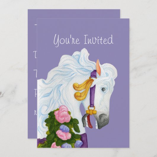 Invitation de Najira Carousel Horse (Devant / Derrière)