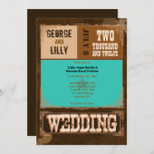 Invitation de Nashville :  Turquoise (Devant / Derrière)