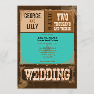 Invitation de Nashville : Turquoise