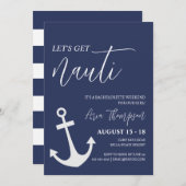 Invitation de Nauti Bachelorette (Devant / Derrière)