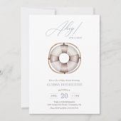 Invitation de Nautical Ahoy Baby shower (Devant)