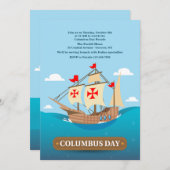 Invitation de navire à voile de Columbus (Devant / Derrière)