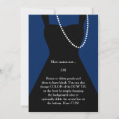Invitation de Navy Blue and Black Tux, moderne (Dos)