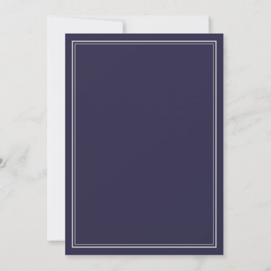 Invitation de Navy Silver Grey Bar Mitzvah (Dos)