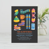 Invitation de nécessités de sports d'hiver (Debout devant)