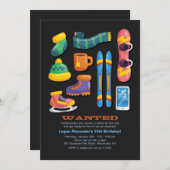 Invitation de nécessités de sports d'hiver (Devant / Derrière)