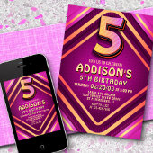 Invitation de Neon 5e anniversaire