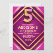 Invitation de Neon 5e anniversaire (Devant)
