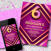 Invitation de Neon 6e anniversaire