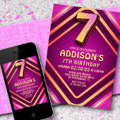 Invitation de Neon 7e anniversaire