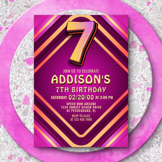 Invitation de Neon 7e anniversaire