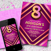 Invitation de Neon 8e anniversaire