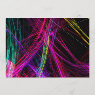 Invitation de Neon Abstrait Party
