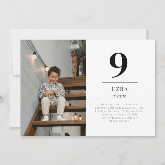 Invitation de neuf photos de paysage (Devant)