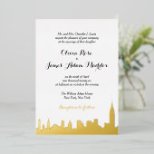 Invitation de New York Gold Foil (Debout devant)