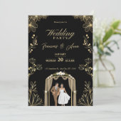 Invitation de Nikkah numérique islamique blanc et  (Debout devant)