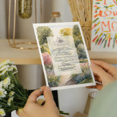 Invitation de Nikkah personnalisée à l'aquarelle d