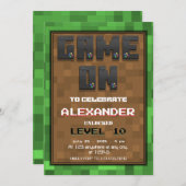 Invitation de niveau Jeu d'Anniversaire (Devant / Derrière)