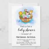 Invitation de Noah's Ark Baby shower (Devant)