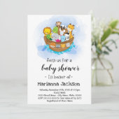 Invitation de Noah's Ark Baby shower (Debout devant)