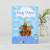 Invitation de Noah's Ark Baby shower (Debout devant)