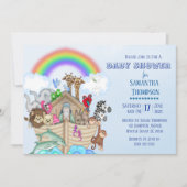 Invitation de Noah's Ark Baby shower (Devant)