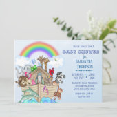 Invitation de Noah's Ark Baby shower (Debout devant)