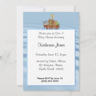 Invitation de Noah's Ark Baby shower