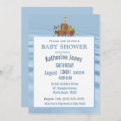 Invitation de Noah's Ark Baby shower (Devant / Derrière)