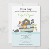 Invitation de Noah's Ark Baby shower (Devant)